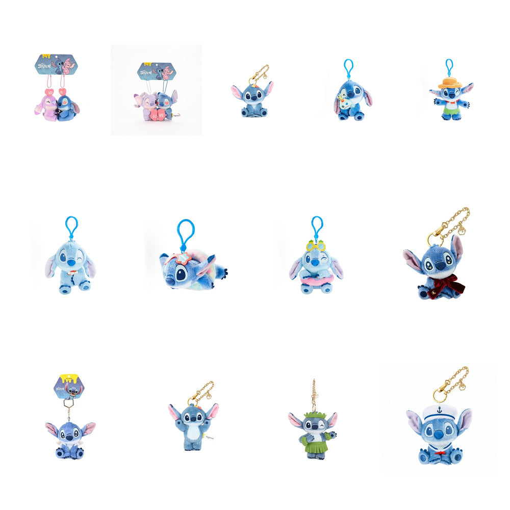 Cute Blue Alien Plush Keychain – Soft Kawaii Bag Charm Collection