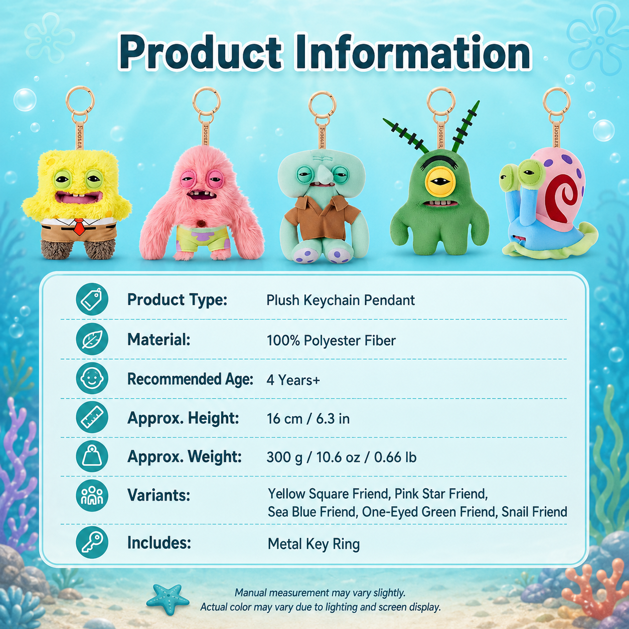 Funny Ugly Plush Monster Keychain – Cartoon-Inspired Bag Charm Blind Box Plush Pendant
